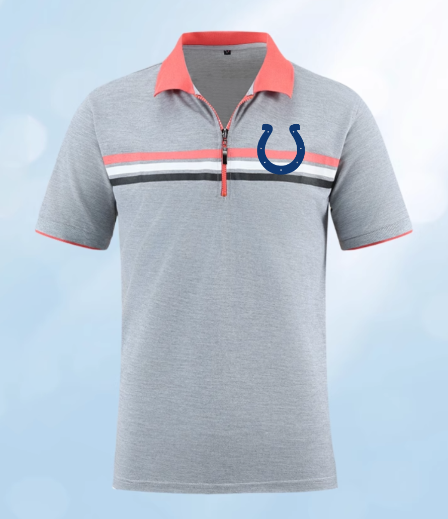 Indianapolis Colts grey Men 2025 NFL polo T shirt->nfl t-shirts->Sports Accessory